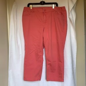 Chico's Platinum Denim jeans, orange, size 3.